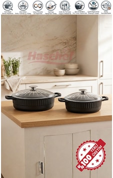 Yakut Döküm Granit Kaplama İkili Basık Tencere 26 - 30 Cm Siyah Yakut Döküm Granit Kaplama İkili Basık Tencere 26 - 30 Cm Siyah
