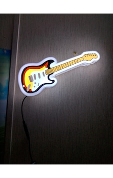 Led Işıklı Gitar Tablo Led Işıklı Gitar Tablo