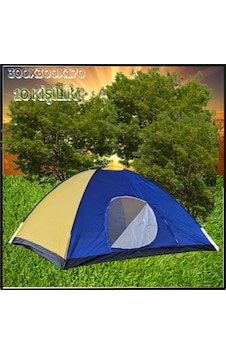 Uyguna-yakala 300x300x170 10 Kişilik Kolay Kurulumlu Kamp Çadırı-710909 Çok Renkli