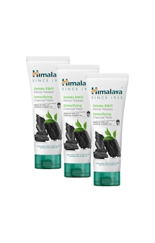 Himalaya Since 1930 Detoks Etkili Arındırıcı Yüz Maskesi, Aktif Kömür, Yeşil Çay, Parabensiz, Tüm Ciltler, 75 Ml 3 Paketi