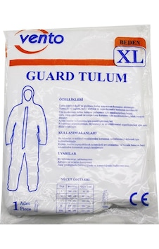 Vento Xl Guard Koruyucu Tulum Beyaz - Hafif - Non-woven Kumaş Boy: 179-187cm - Göğüs: 108-115cm 5570 Vento Xl Guard Koruyucu Tulum Beyaz - Hafif - Non-woven Kumaş Boy: 179-187cm - Göğüs: 108-115cm 5570