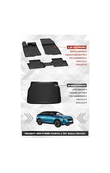 Sahler Peugeot 3008 2024+ Uyumlu 4.5d Premium Havuzlu Oto Paspas Ve Liner Marka 3d Üst Bagaj Havuzu Sahler Peugeot 3008 2024+ Uyumlu 4.5d Premium Havuzlu Oto Paspas Ve Liner Marka 3d Üst Bagaj Havuzu