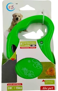 3 Metre Otomatik Makaralı Köpek Gezdirme Tasması Kayışı Yeşil Diğer