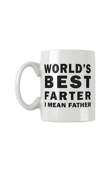 World's Best Farter I Mean Father Eğlenceli Babalar Günü Hediye Baskılı Kupa Bardak, Qbm1138 Çok Renkli