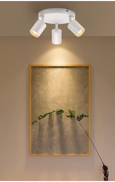 Mylights Spor Modern Üçlü Led Avize Spot Plofonyer Hareketli Avize Beyaz Mylights Spor Modern Üçlü Led Avize Spot Plofonyer Hareketli Avize Beyaz