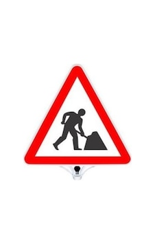Dikkat Yolda Çalışma Var Trafik Levha Plastik Üçgen Tabela