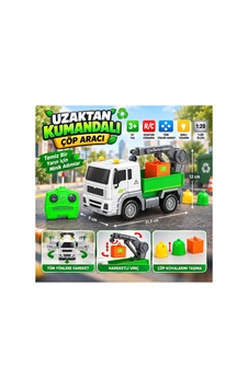 Uzaktan Kumandalı Çöp Kamyonu 1:20 Ölçek, Hareketli Vinçli Yeşil - 919420546 Yeşil Uzaktan Kumandalı Çöp Kamyonu 1:20 Ölçek, Hareketli Vinçli Yeşil - 919420546 Yeşil