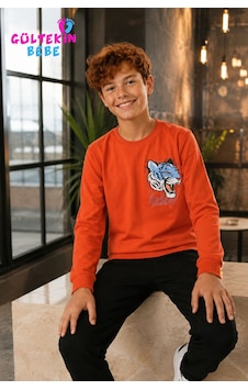 Tarık İnterlok Kumaş Çıta Baskılı Erkek Pijama Takımı 11-16 Yaş -ta4405470 - Turuncu Tarık İnterlok Kumaş Çıta Baskılı Erkek Pijama Takımı 11-16 Yaş -ta4405470 - Turuncu
