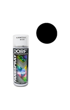 Dorf Mat Siyah Sprey Boya Siyah Vernikli Akrilik Boya 400Ml