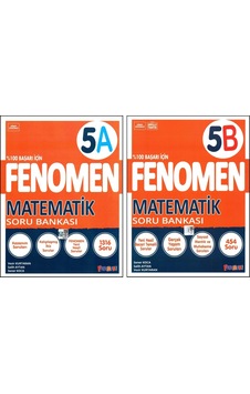 Fenomen Yayıncılık Fenomen 5. Sınıf Matematik Soru Bankası A + B Kitabı 2 Kitap