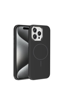 Apple Uyumlu iPhone 15 Pro Max Kılıf M-safe Şarj Özellikli Metal Kamera Çerçeveli Zore Edi Silikon Kapak Siyah Apple Uyumlu iPhone 15 Pro Max Kılıf M-safe Şarj Özellikli Metal Kamera Çerçeveli Zore Edi Silikon Kapak Siyah