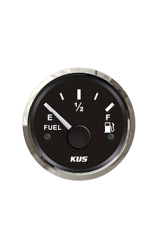 KUS Yakıt Göstergesi Siyah 0–190 Ohm 12/24V 52 MM KUS Yakıt Göstergesi Siyah 0–190 Ohm 12/24V 52 MM