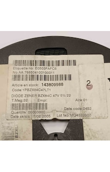 Bzx84c47lt1 47v Diyot 250 Adet Bzx84c47lt1 47v Diyot 250 Adet