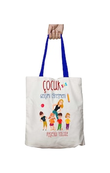Art Hediye Mavi Kulplu Kişiye Özel Çocuk Gelişimi Öğretmeni Kalem Yıkanabilir Omuz Çanta Çok Renkli Art Hediye Mavi Kulplu Kişiye Özel Çocuk Gelişimi Öğretmeni Kalem Yıkanabilir Omuz Çanta Çok Renkli