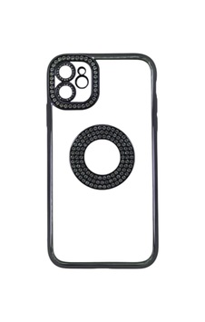 Apple Uyumlu iPhone 11 Taşlı Lazer Shine Silikon Kılıf Apple Uyumlu iPhone 11 Taşlı Lazer Shine Silikon Kılıf