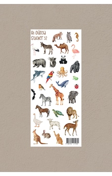 M32 Hayvan Temalı Sticker Seti Çok Renkli M32 Hayvan Temalı Sticker Seti Çok Renkli