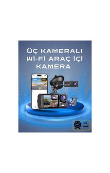 Üç Kameralı 1080p Full Hd Araç İçi Kamera G-sensörlü Ve Gece Görüşlü - Hs08378587-1 Üç Kameralı 1080p Full Hd Araç İçi Kamera G-sensörlü Ve Gece Görüşlü - Hs08378587-1