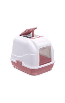 1711735816 Imac Easy Cat Kapalı Kedi Tuvaleti Pembe/beyaz 50x40x40cm 1711735816 Imac Easy Cat Kapalı Kedi Tuvaleti Pembe/beyaz 50x40x40cm