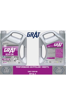 Grat 75W-80 GL-4 Yarı Sentetik Şanzıman Yağı 3 L