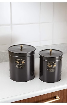 River World Metal Rengi Siyah Kapaklı Ve Gold Kulplu Patates, Soğan Saklama Kabı Seti Çok Renkli River World Metal Rengi Siyah Kapaklı Ve Gold Kulplu Patates, Soğan Saklama Kabı Seti Çok Renkli