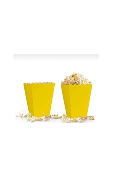 Sarı Renkli Karton Mısır Kutusu Cips 8 Li Popcorn Sarı Renkli Karton Mısır Kutusu Cips 8 Li Popcorn