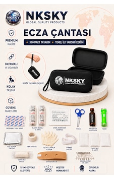 Nksky 36 Parça İlk Yardım Çantası, Siyah Eva Çantalı İlk Yardım Seti, Bileğe Takılabilir Taşıma İpli Ecza Çantası Nksky 36 Parça İlk Yardım Çantası, Siyah Eva Çantalı İlk Yardım Seti, Bileğe Takılabilir Taşıma İpli Ecza Çantası