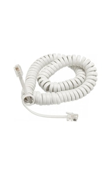 Sabit Telefon Spiral Kablo Beyaz