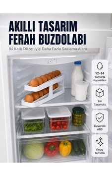 Mey İthalat Buzdolabı Yumurta Düzenleyici İki Katlı Kayar Raylı Yumurta Organizeri Diğer Mey İthalat Buzdolabı Yumurta Düzenleyici İki Katlı Kayar Raylı Yumurta Organizeri Diğer