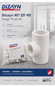 Dizayn Pprc İnegal Te 40 20 40 10 Adet Pn25 Temiz Su Tesisat Ek Parçası Dizayn Pprc İnegal Te 40 20 40 10 Adet Pn25 Temiz Su Tesisat Ek Parçası