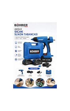 Böhrer BA011412 36V 5AH Akülü Yeni Model Sıcak Slikon Tabancası
