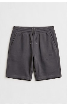 TOMMYLIFE Koyu Gri Baskılı Gizli Cep Detaylı Battal Büyük Beden Erkek Şort - 81300