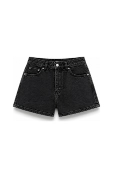 Açelyaokcu Premium Kaida Denim Mini Şort Siyah Açelyaokcu Premium Kaida Denim Mini Şort Siyah