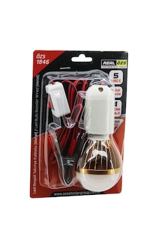 Real Özs Özs-1846 5w Akü Takviye Kablolu 4mt Beyaz Seyyar Led Lamba Renkli Metal Gövde Diğer