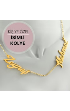 Kişiye - 114 - Özel Çift İsim Yazılı - Csmo-tex - Kolye Sarı altın Kişiye - 114 - Özel Çift İsim Yazılı - Csmo-tex - Kolye Sarı altın