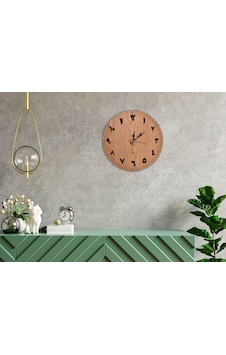 Ganihome Arapça Rakamlı Meşe Duvar Saati Ahşap
