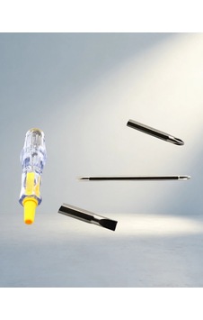 Işıklı Elektrik Kontrol Kalemi 110-220v Nikel Kaplama Neon Model Işıklı Elektrik Kontrol Kalemi 110-220v Nikel Kaplama Neon Model
