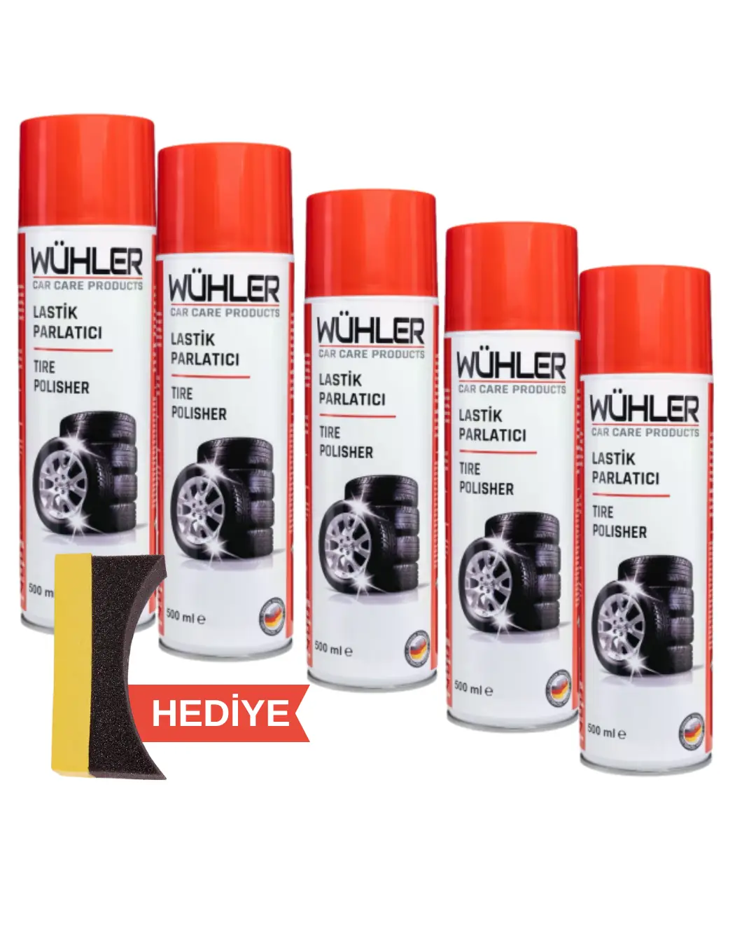Wühler Lastik Parlatıcı 5 Al 4 Öde Sünger Hediye 5 Adet Wühler Lastik Parlatıcı 5 Al 4 Öde Sünger Hediye 5 Adet