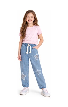 İrem Çocuk Giyim Kız Çocuk Beli Lastikli Yıldız Detaylı Yıldız Üzeri Pul İşlemeli Geniş Paçalı Mavi Kot Pantolon Mavi İrem Çocuk Giyim Kız Çocuk Beli Lastikli Yıldız Detaylı Yıldız Üzeri Pul İşlemeli Geniş Paçalı Mavi Kot Pantolon Mavi