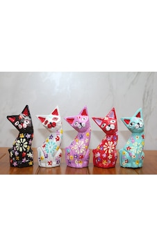 Ahşap 5'li Kedi Seti Model 2 52283290 Ahşap 5'li Kedi Seti Model 2 52283290