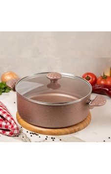 Meşeler Granit 30 CM Derin Tencere Rose Meşeler Granit 30 CM Derin Tencere Rose
