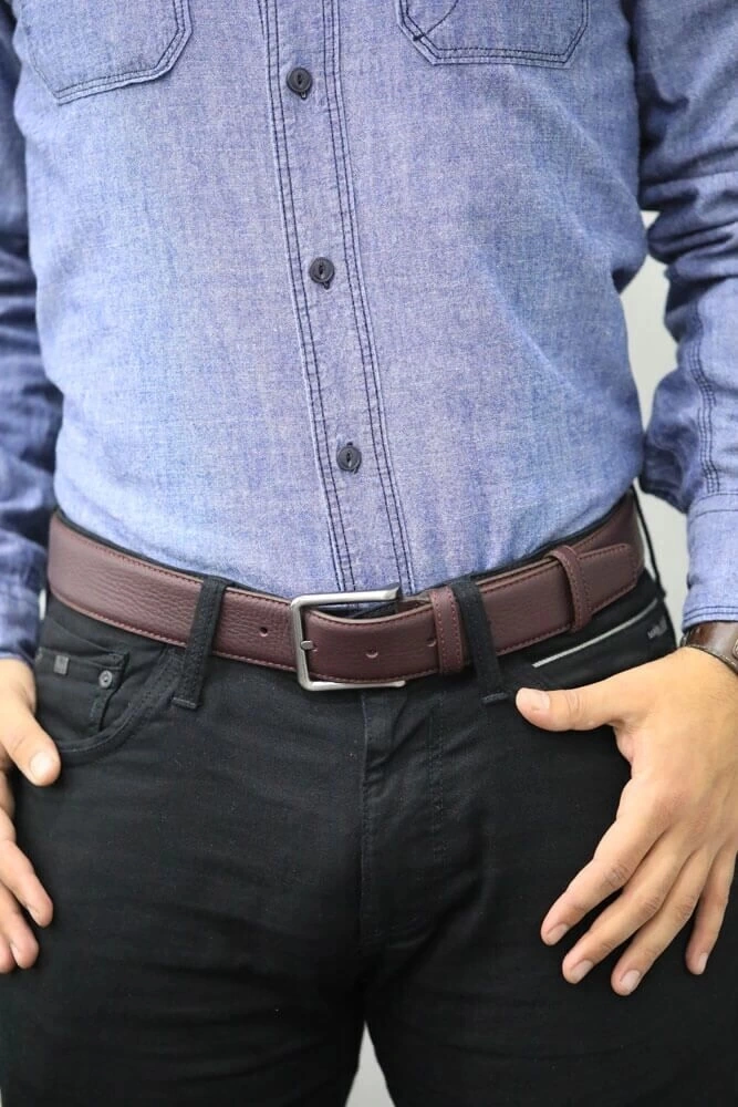 Guard Mat Deri Erkek Kemeri 4 Cm - Bordo Çok Renkli Guard Mat Deri Erkek Kemeri 4 Cm - Bordo Çok Renkli