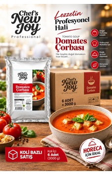 Domates Çorbası 3000 G X 6 Adet - 1 Koli Ekonomik Paket Koli Bazlı Toptan Domates Çorbası 3000 G X 6 Adet - 1 Koli Ekonomik Paket Koli Bazlı Toptan