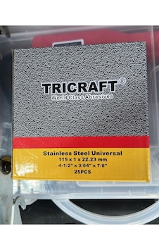 Profekipman 25 Adet Tricraft Inox Kesici Taş Metal Kesme 115x1.0x22mm