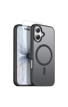 Teleplus Apple Uyumlu iPhone 16 Kılıf Babet Translucent Mat Msafe Şarj Özellikli Kapak + Ekran Koruyucu Siyah Teleplus Apple Uyumlu iPhone 16 Kılıf Babet Translucent Mat Msafe Şarj Özellikli Kapak + Ekran Koruyucu Siyah