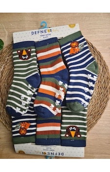 Defne Baby 3 Çift Havlu Pamuklu Kaydırmaz Taban Kışlık Erkek Çocuk Ve Bebek Soket Çorap-795 Yeşil Defne Baby 3 Çift Havlu Pamuklu Kaydırmaz Taban Kışlık Erkek Çocuk Ve Bebek Soket Çorap-795 Yeşil