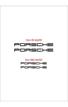 Porsche Kaliper Yazı Seti