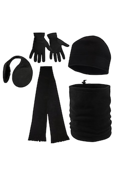 Axe Sportswear Kışlık Polar Eldiven Bere Boyunluk Kulaklık Atkı 5'li Set