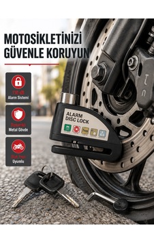 110 Db Alarmlı Disk Fren Kilidi Su Geçirmez Çelik Gövde Motosiklet Güvenlik - Bayi Depom Diğer 110 Db Alarmlı Disk Fren Kilidi Su Geçirmez Çelik Gövde Motosiklet Güvenlik - Bayi Depom Diğer
