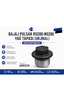 Bajaj Pulsar Rs200-ns200 Yağ Tapası -arr3234 Siyah Bajaj Pulsar Rs200-ns200 Yağ Tapası -arr3234 Siyah