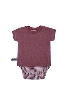 Organicera Organik Kısa Kollu T-shirt Body , Bordeaux Melange Bordo Organicera Organik Kısa Kollu T-shirt Body , Bordeaux Melange Bordo